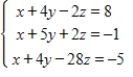 Use the left-to-right elimination method to solve the system. ​   ​ A)  solution:   B)  solution:   C)  solution:   D)  solution:   E)  solution:  