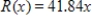 A linear revenue function is   , where x represents the number of units sold. If 30 units are currently produced, determine the marginal revenue. ​ A)  $41.84 B)  $1,255.20 C)  $30.00 D)  $71.84 E)  $1,225.20