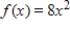 Approximate the area under the curve defined by the function   over the interval x = 0 to x = 3 using the right-hand endpoints of three subintervals (rectangles) . ​ A)    B)    C)    D)    E)   