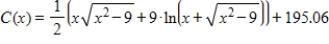 Suppose the marginal cost for x units of a good is   (dollars per unit)  and if the fixed cost is $200 find the total cost function of the good? ​ A)    B)    C)  ​   D)    E)   