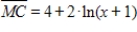 If the marginal cost function for x units of a product is   dollars per unit, and if the fixed cost is $120, find the total cost function. ​ A)  ​   B)    C)    D)    E)   