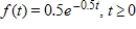 In a manufacturing process involving several machines, the average down time t (in hours)  for a machine that needs repair has the probability density function   . Find the probability that a failed machine's down time is 4 hours or more. Round your answer to three decimal places. ​ A)  0.865 B)  0.998 C)  0.145 D)  0.135 E)  0.002