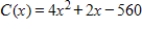 If the marginal cost for a product is   , and the production of 15 units results in a total cost of $615, find the total cost function C. A)    B)    C)    D)    E)   