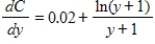 Suppose that the marginal propensity to consume is   (in billions of dollars) , and that consumption is $5.33 billion when disposable income is 0. Find the national consumption function. If it's necessary, round your calculations to four decimal places. ​ A)    B)    C)    D)    E)   