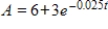 Suppose that a liquid carries a drug with concentration 0.03 g/cc into a 200-cc organ at a rate of 5 cc/s and leaves at the same rate. If initially there is 3 g of drug in the organ, find the amount A of drug in the organ as a function of time t. ​If it's necessary, round your calculations to four decimal places. A)    B)    C)    D)    E)   