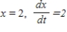 Assume that x and y are differentiable functions of t. Find   using the given values. ​   for   . ​ A)  102 B)  78 C)  128 D)  126 E)  62