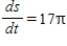 Assume that s, r, and h are differentiable functions of t. If   , find   when   ,   ,   , and   . Round your answer to two decimal places. ​ A)  0.05 B)  1.50 C)  0.07 D)  2.06 E)  0.77