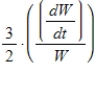 For human beings, the surface area S of the body is related to the body's weight W according to   , where k is a constant. For   find the percent rate of change of the body's surface area in terms of the percent rate of change of the body's weight. ​ A)    B)    C)    D)    E)   