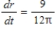 Suppose that air is being pumped into a spherical balloon at a rate of 12 in<sup>3</sup>/min.At what rate is the radius of the balloon increasing when the radius is 9 in? A)    B)    C)    D)    E)   