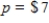 p is in dollars and q is the number of units. Find the elasticity of the demand function   at   . Round your answer to two decimal places. ​ A)  7.52 B)  3.35 C)  2.74 D)  4.26 E)  37.33