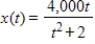 The number of milligrams x of a medication in the bloodstream t hours after a dose is taken can be modeled by   ,   . For what t-values is x increasing? Round answers to two decimal places. ​ A)    B)    C)    D)    E)   