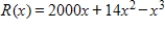 For the revenue function given by   , find the x-value where   that is, where the average revenue equals the marginal revenue. (​Note:   )  ​​ A)    B)  ​   C)  ​   D)  ​   E)  ​  