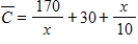 A small business has weekly average costs (in dollars)  of   , where x is the number of units produced each week. The competitive market price for this business's product is $40 per unit. If production is limited to 443 units per week, find the level of production that yields maximum profit. ​​ A)  28 units B)  443 units C)  80 units D)  50 units E)  65 units
