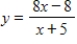 Find any horizontal asymptotes for the given function.   A)    B)    C)    D)    E)  no horizontal asymptotes