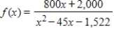 Analytically determine the location(s)  of any vertical asymptote(s) . Round your answer to two decimal places.   ​ A)    B)    C)    D)    E)  no vertical asymptotes