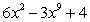 What is the degree of the polynomial below?   A)  6 B)  3 C)  9 D)  2 E)  4