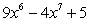 What is the the constant term in the polynomial below?   A)  6 B)  9 C)  5 D)  7 E)   
