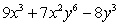 What is the constant term in the polynomial below?   A)  0 B)  9 C)  7 D)  8 E)  6
