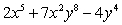 Determine whether the following expression is a polynomial of one variable.  