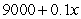 <strong>Suppose that you have $9000 to invest, and you invest x dollars at 10% and the remainder at 8%. Choose the expression that represents the amount invested at 8%.</strong> A)   B)   C)   D)   E)   <div style=padding-top: 35px> 