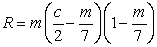 When medicine is administered, the reaction (measured in change of blood pressure or temperature)  can be modeled by (that is, described by)  , where c is a positive constant and m is the amount of medicine absorbed into the blood. Factor the expression for the reaction.   A)    B)    C)    D)    E)   