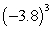 Use a calculator to approximate the indicated power. Round your answer to three decimal places.   A)  -54.872 B)  54.872 C)  14.440 D)  208.514 E)  -14.440