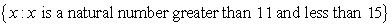 Write the following set a second way.   A)    B)    C)    D)    E)   