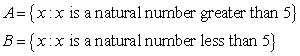 Find , the union of sets A and B.     A)    B)    C)    D)  is the set of natural numbers.   E)   