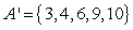 Assume thatand that U is the universal set of natural numbers less than 11. Find     A)    B)    C)    D)    E)   