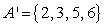 Assume thatand that U is the universal set of natural numbers less than 11. Find     A)    B)    C)    D)    E)   