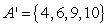 Assume thatand that U is the universal set of natural numbers less than 11. Find     A)    B)    C)    D)    E)   