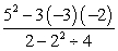 Evaluate the following expression.   A)  86 B)  7 C)  -14 D)  43 E)  -86
