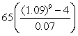 Use your calculator to approximate the following expression.   A)  -1697.52766909 B)  -3573.11265112 C)  1756.75804520 D)  1959.61518805 E)  84.03020602