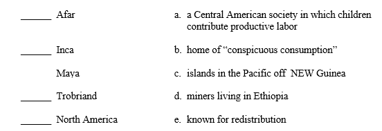 Match the culture with its characteristic.  <div style=padding-top: 35px> 