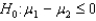 <strong>If a researcher predicts that the experimental treatment will produce a decrease in an independent samples t-test ,how will the null hypothesis be stated?</strong> A) B) C) D)