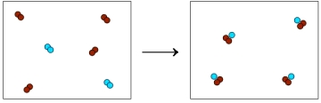 Select the alternative that represents a chemical change. A)    B)    C)    D)   