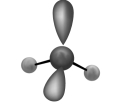 The molecular shape shown in the following figure is   A) tetrahedral. B) trigonal pyramidal. C) bent. D) trigonal planar.