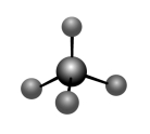 In the following molecular shape,the angle is   A) 180° B) 120° C) 90° D) 109.5°