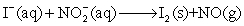 Balance the following redox reaction is acidic solution and calculate the mass of iodine produced from the reaction of 100.0 mL of an aqueous solution that is 0.125 M in   with 100.0 mL of a an aqueous solution that is 0.125 M in   .  