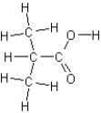 Name the following compound:   A) methyl butanoate B) hydroxybutylketone C) 2-methylpropanal D) 2-methylpropanoic acid