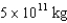 Consider a small comet nucleus,whose diameter is 1 km and mass is   ,hitting the Earth head-on,traveling at a speed of 1,000 m/s.How many times larger or smaller is the comet's kinetic energy compared to that of a typical train pulling 20 boxcars whose total mass is   and speed is 25 m/s?