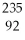 If a neutral element has the following chemical symbol, how many electrons does it have?   U A) 92 B) 82 C) 235 D) 143 E) none of the above
