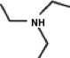 A common inactive ingredient in products such as sunscreen lotions and shampoo is triethyl amine, also known as TEA. Which of the following is the chemical structure for this compound?         (a) (b) (c) (d)  A) a B) b C) c D) d