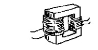 Use the following figure to answer the question:   -A step-up transformer has a ratio of one to ten.Neglecting slight losses,if 100 W of power go into the primary coil,the power coming from the secondary coil is A) 1 W. B) 10 W. C) 100 W. D) 1000 W. E) none of these