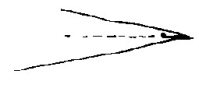 Use the following figure to answer the question:   -As a supersonic craft increases in speed,the angle of its V-shaped shock wave becomes A) wider. B) narrower. C) neither