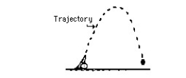 Figure N-8    -The trajectory of a cannonball fired from a canon depends on A) the initial velocity. B) the angle of projection. C) the effects of air resistance. D) all of these. When air resistance does affect motion, the cannonball doesn't travel E) as high. F) as far. G) as high and as far. 