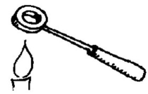 Figure H-1    -When an iron ring is heated, the hole becomes A) smaller, B) larger, C) neither smaller nor larger, Which follows from the fact that D) expansion takes place inward toward the center of the ring as well as outward. E) expansion takes place in all directions. F) the surrounding air and the iron expand at different rates. 