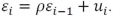 <strong>An AR(1)process is written as</strong> A) B) C) D)
