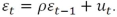 <strong>An AR(1,6)process is written as</strong> A) B) C) D)