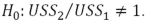 <strong>The null hypothesis for the Goldfeld-Quandt test is</strong> A) B) C) D)